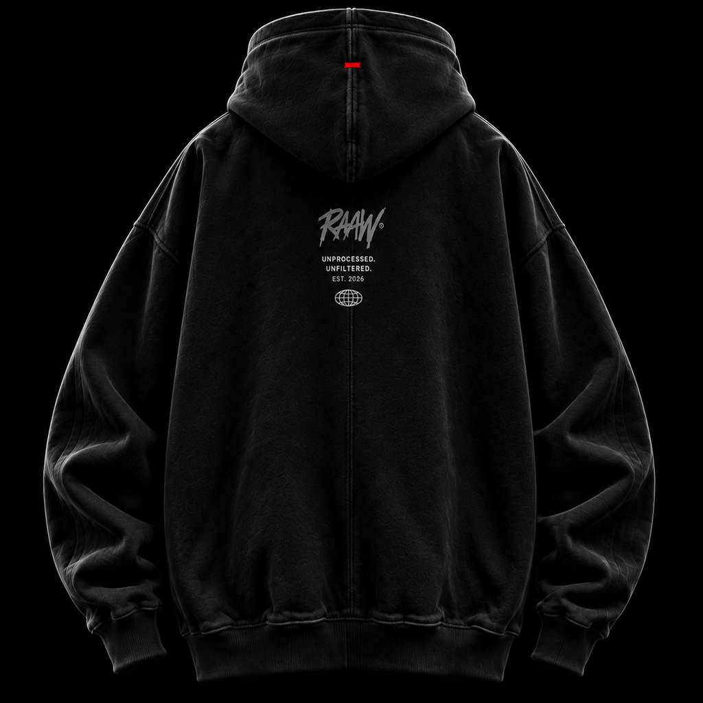 RAAW Distorted Hoodie sırt