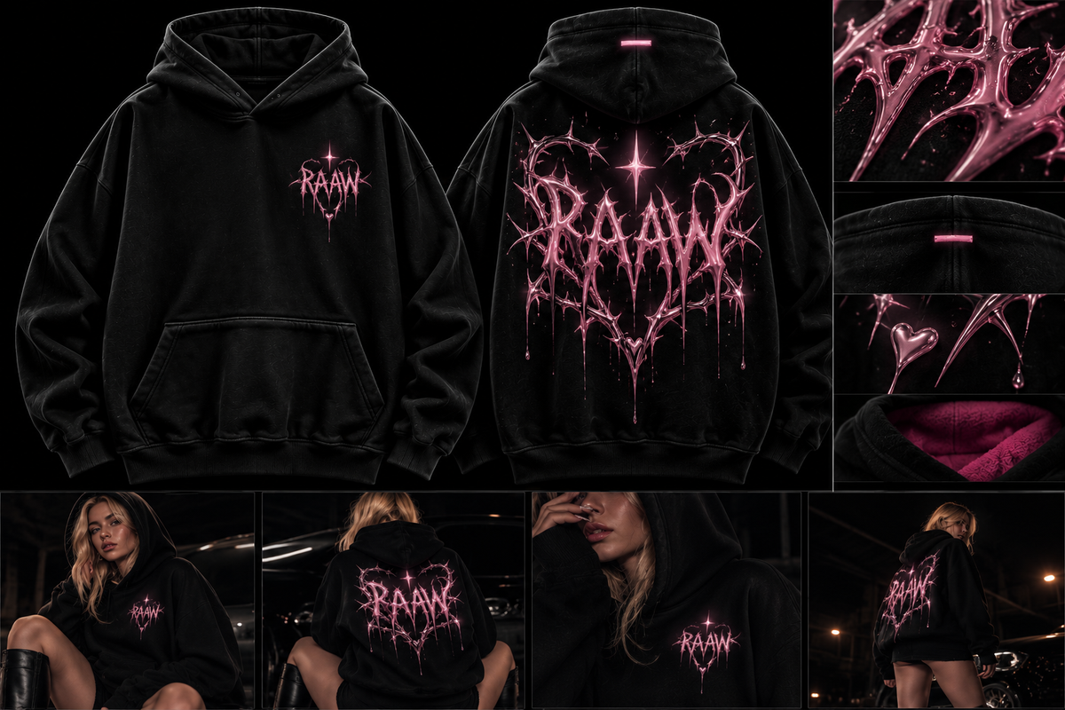 RAAW Heartless Hoodie detay