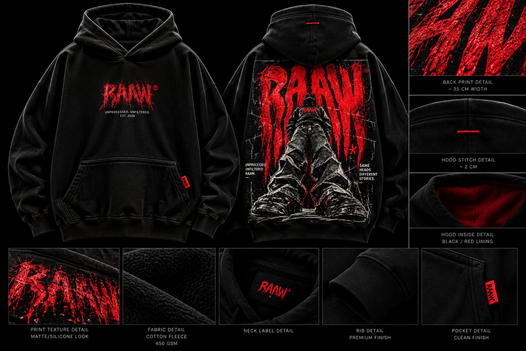 RAAW Lowlife Hoodie detay
