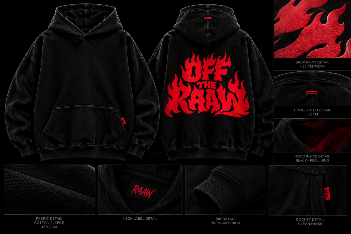 RAAW Off The Raaw Hoodie detay