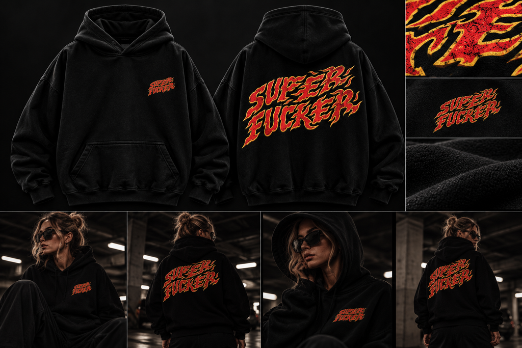 RAAW Super Fucker Hoodie detay