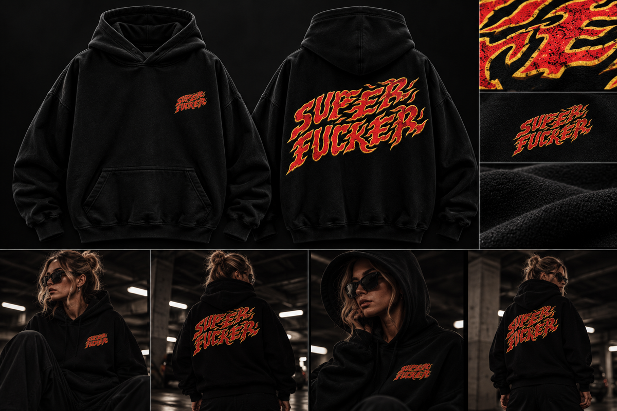 RAAW Super Fucker Hoodie detay